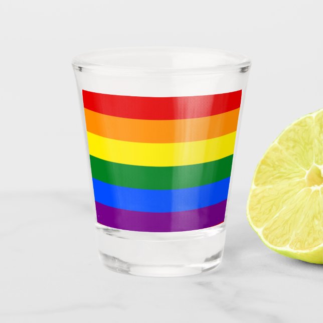 The colours of the rainbow shot glass (Front)