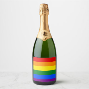 The colours of the rainbow sparkling wine label