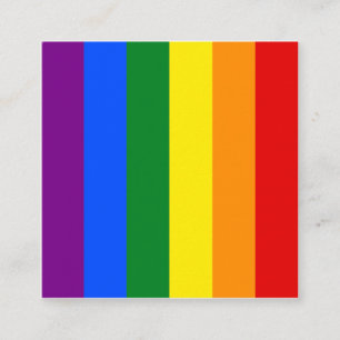 The colours of the rainbow square business card