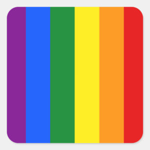 The colours of the rainbow square sticker