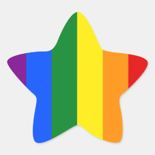 The colours of the rainbow star sticker