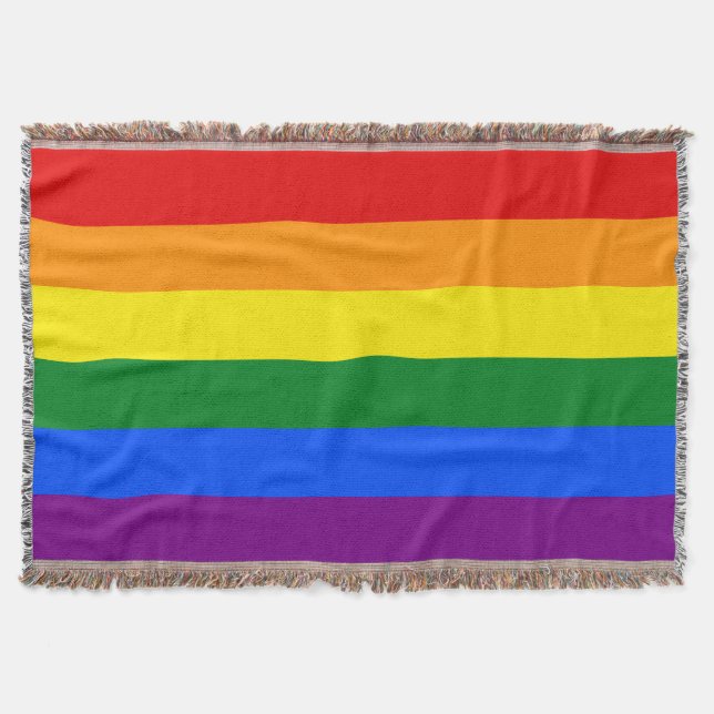 The colours of the rainbow throw blanket (Front)