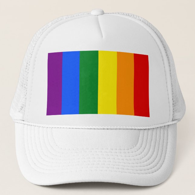 The colours of the rainbow trucker hat (Front)