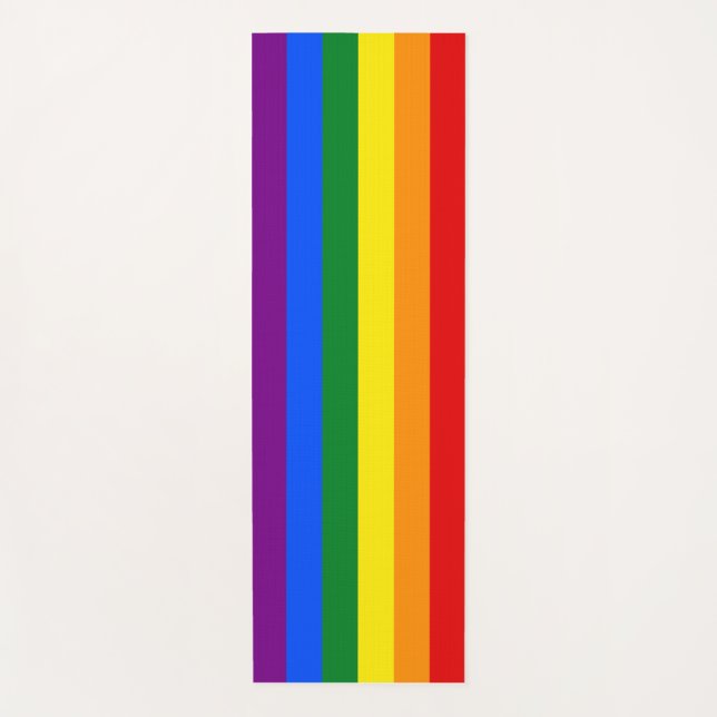 The colours of the rainbow yoga mat (Front)