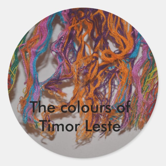 The colours of Timor Leste Classic Round Sticker (Front)