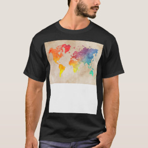 The colours of world map map T-Shirt