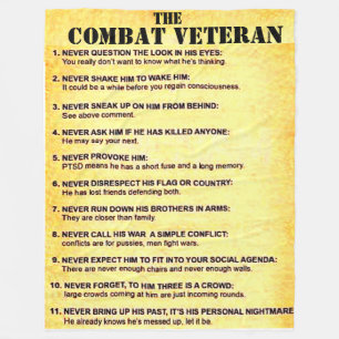The COMBAT VETERAN Fleece Blanket