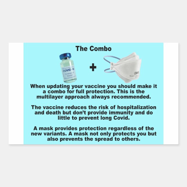 The combo- Vax & mask paper stickers (Front)