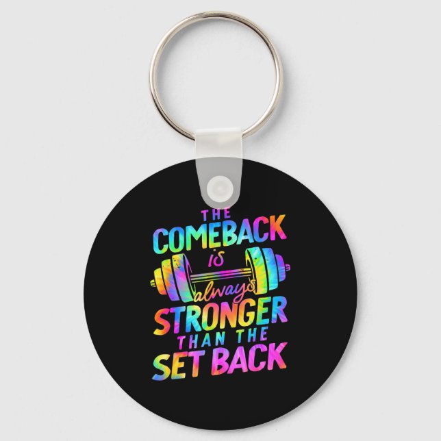 The Comeback Is Always Stronger Than The Set Back  Key Ring (Front)