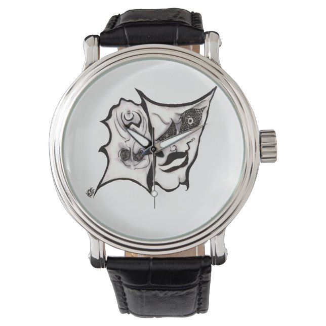 The Comedy of Tragedy Art Wrist Watch (Front)
