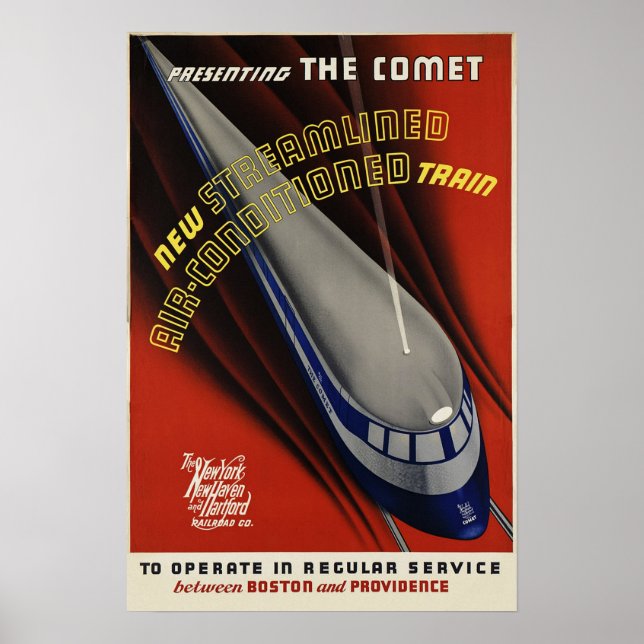 The COMET Boston & Providence Vintage Rail Poster (Front)