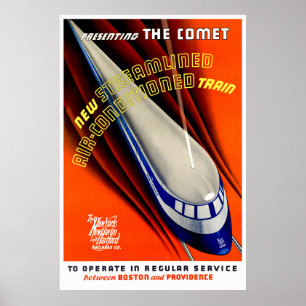 The Comet - Vintage Train Poster