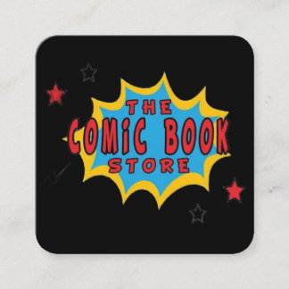THE COMIC BOOK STORE SQUARE BUSINESS CARD