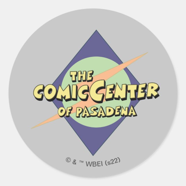 The Comic Centre of Pasadena Classic Round Sticker (Front)