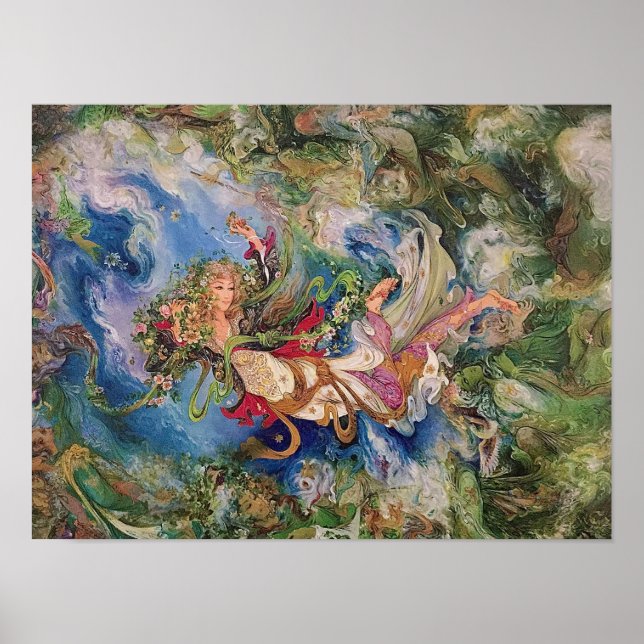 The Coming Spring Persian Farshchian Art Poster (Front)