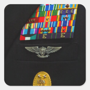 The command master chief badge square sticker