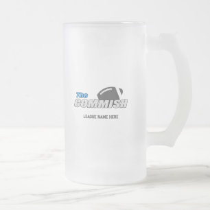 The Commish 16 oz Frosted Mug Fantasy Football