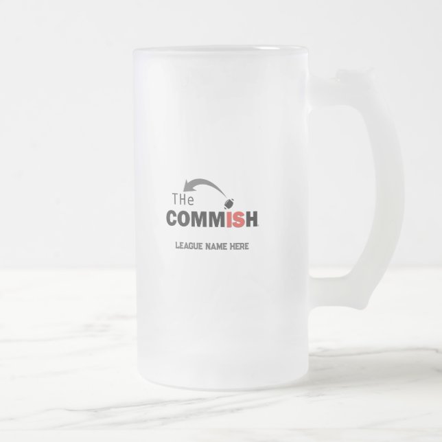 The Commish 16 oz Frosted Mug Fantasy Football (Right)