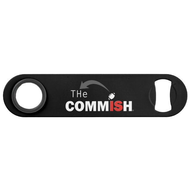 The Commish Bottle Opener 1.5"w x 7"l x .125"h (Front (Horizontal))