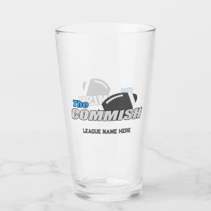 The Commish Custom 16 oz Pint Beer Glass