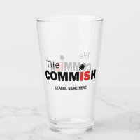 The Commish Custom 16 oz Pint Beer Glass