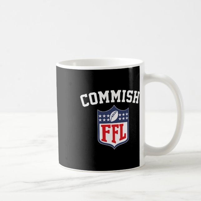 The Commish Funny Fantasy Football League Ffl Comm Coffee Mug (Right)
