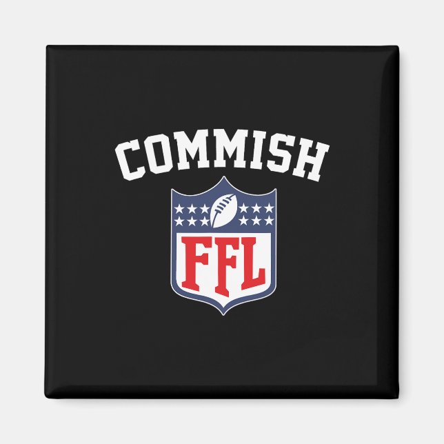 The Commish Funny Fantasy Football League Ffl Comm Magnet (Front)