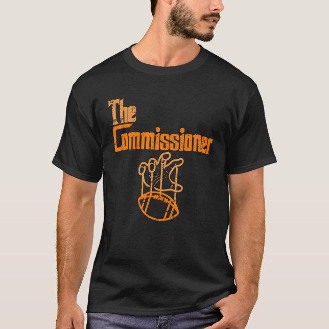 The Commissioner Fantasy Football Commish FFL Men T-Shirt (Front)