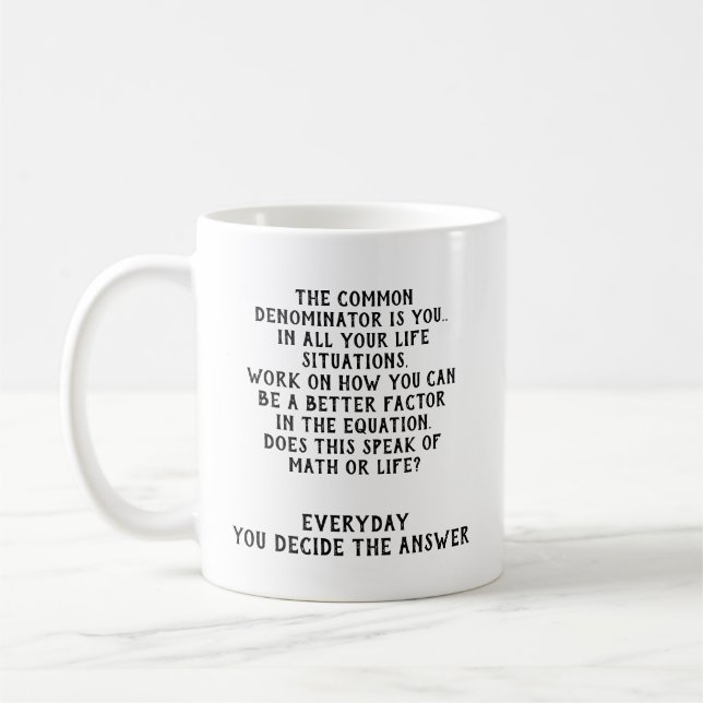 THE COMMON DENOMINAOR Mug (Left)