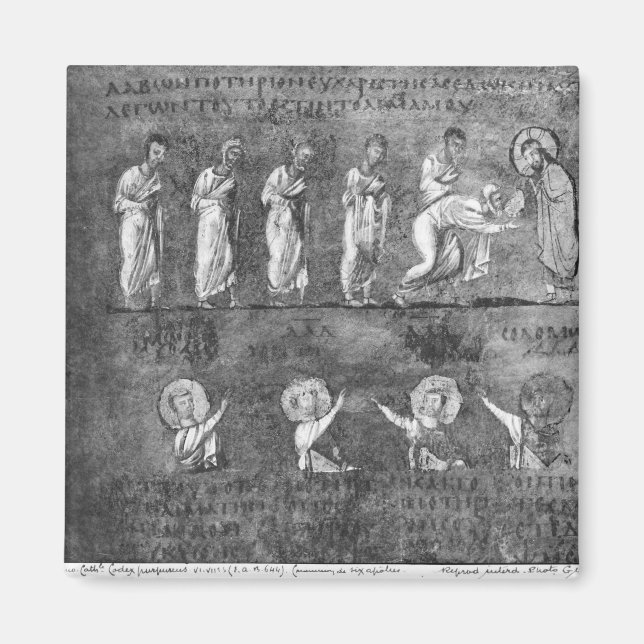 The communion of six apostles magnet (Front)