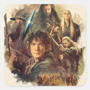 The Company and Elves of Mirkwood Square Sticker