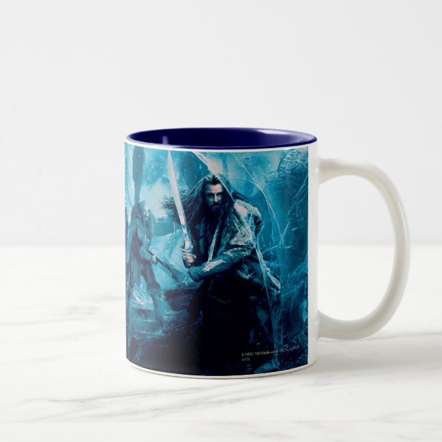 The Company in Mirkwood Movie Poster Two-Tone Coffee Mug (Right)