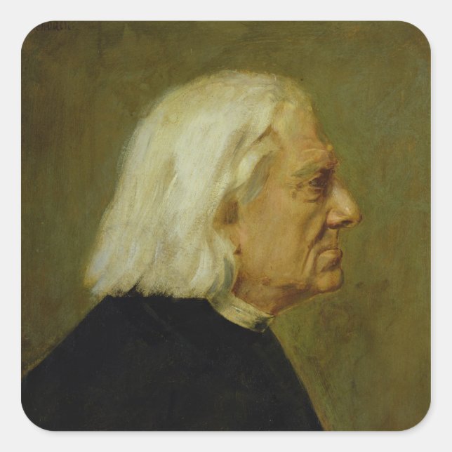 The Composer Franz Liszt , 1884 Square Sticker (Front)