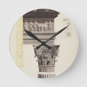 The Composite Order (w/c, wash, pen and black ink Round Clock