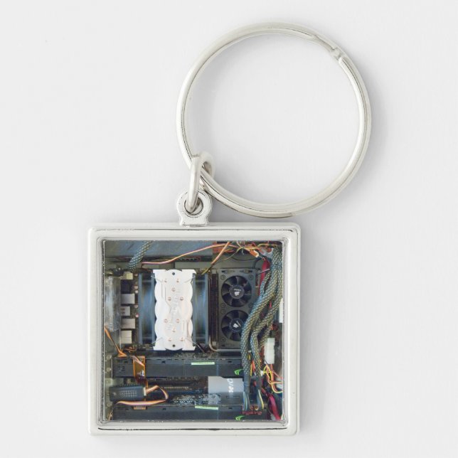 The computer equipment canvas key ring (Front)