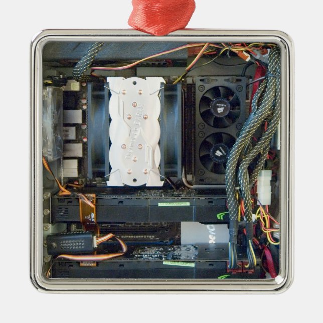 The computer equipment canvas metal tree decoration (Front)