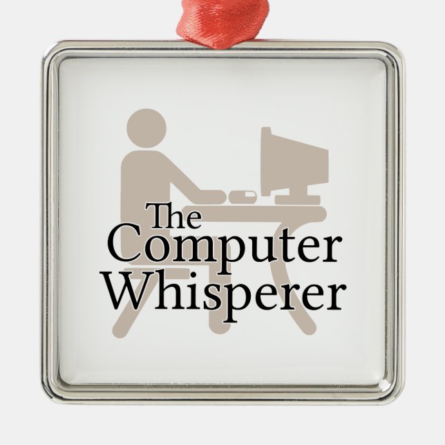 The Computer Whisperer Metal Tree Decoration (Front)