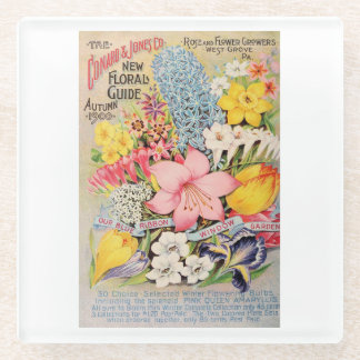 The Conard & Jones New Floral Guide Advertising Glass Coaster