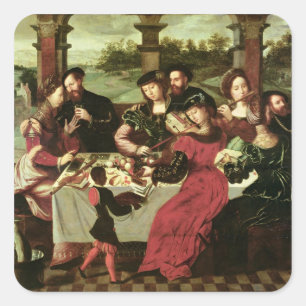 The Concert after the Meal Square Sticker