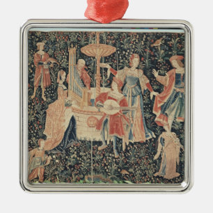 The Concert at the Fountain Metal Tree Decoration