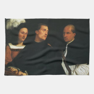 The Concert by Titian Vintage Renaissance Fine Art Tea Towel