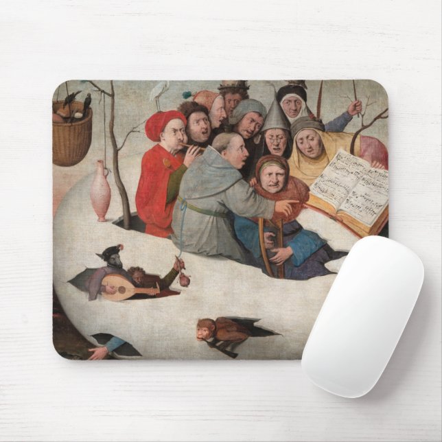 The Concert in the Egg by Hieronymus Bosch Mouse Mat (With Mouse)