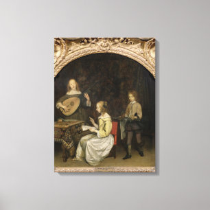 The Concert: Singer and Theorbo Player Canvas Print