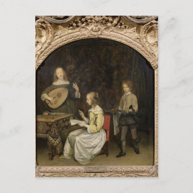 The Concert: Singer and Theorbo Player Postcard (Front)