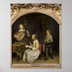 The Concert: Singer and Theorbo Player Poster