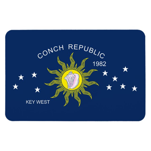 The Conch Republic Flag Magnet (Horizontal)