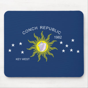 The Conch Republic Flag Mouse Mat