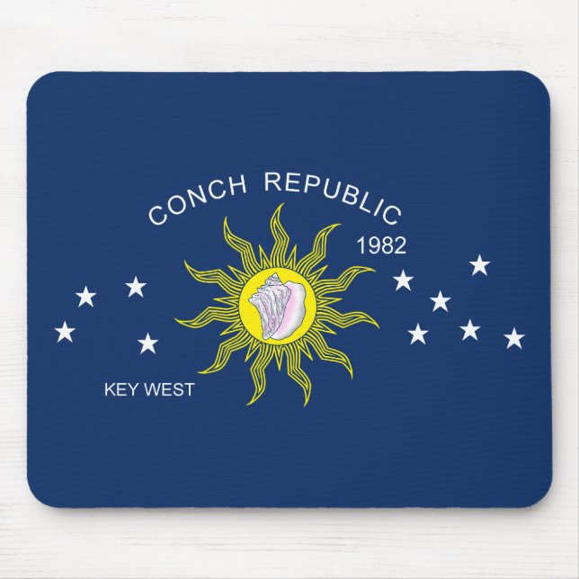 The Conch Republic Flag Mouse Mat (Front)