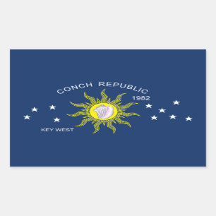The Conch Republic Flag Rectangular Sticker