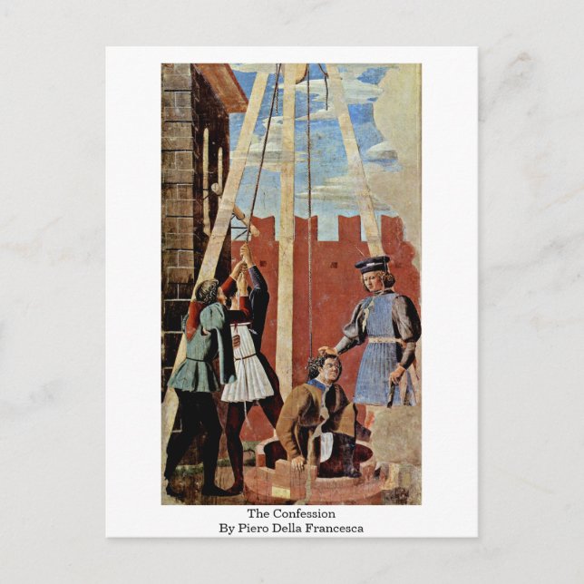 The Confession. By Piero Della Francesca Postcard (Front)